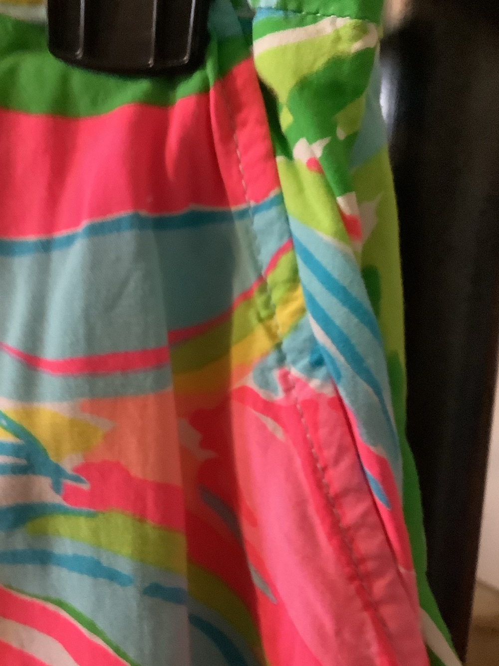 Lilly Pulitzer Multicolor Tropical Print Shorts, side zip, unlined - Picture 6 of 12